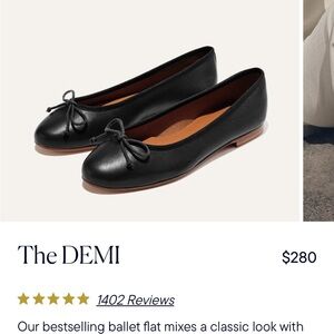 Margaux The DEMI Black Ballet Flats
